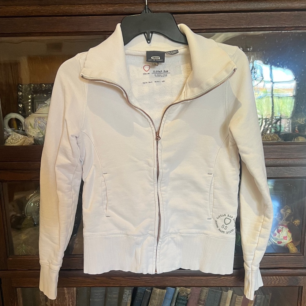 Gstar raw size small zip up sweatshirt jacket EUC